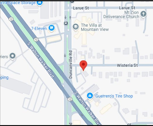 Map of Buzz Motor Company at 4992 Wisteria St, Dallas, TX 75211